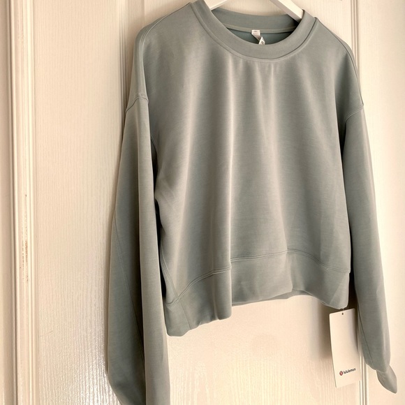 Lululemon Perfectly Oversized Crew Softstreme in Silver Blue SIZE 6 POC NWT - Picture 10 of 14